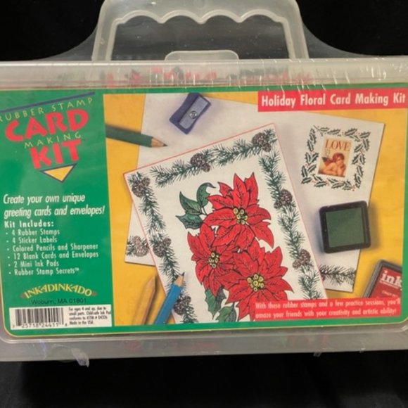 Inkadinkado Design Vintage Inkadinkado 995 Holiday Floral Card